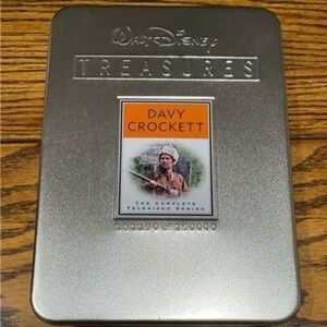 Walt Disney Treasures Davy Crockett Collectible Tin - Silver with Orange Accent